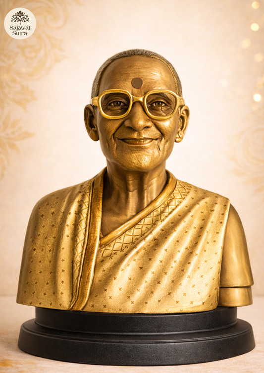 Golden Half Body Statue