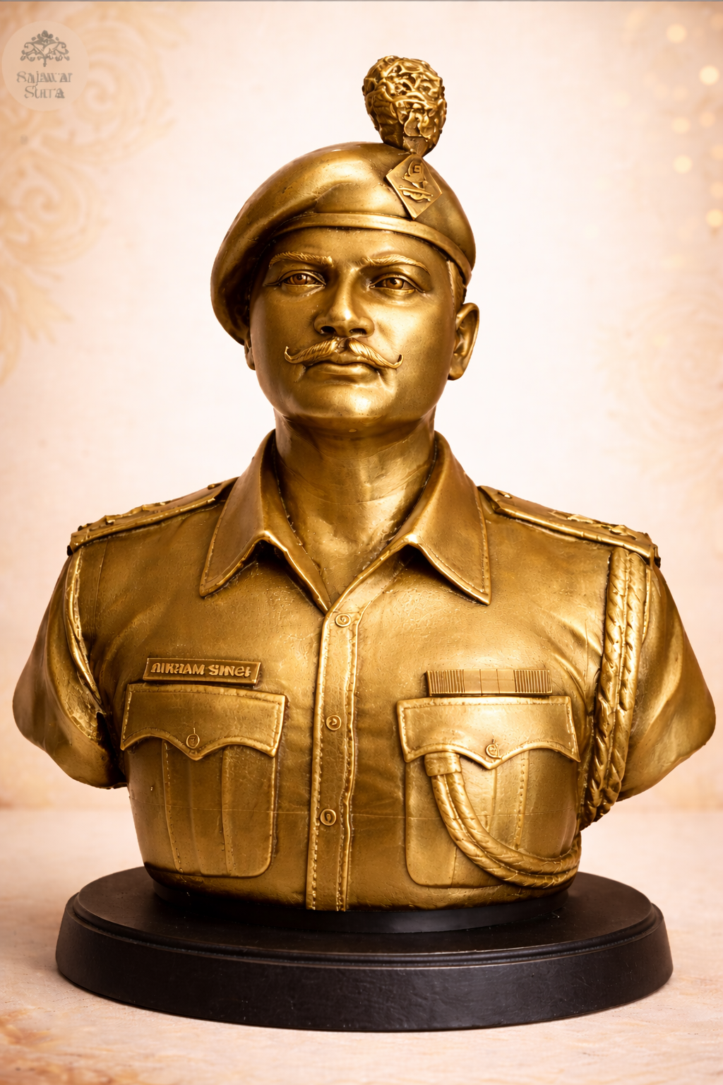Golden Half Body Statue